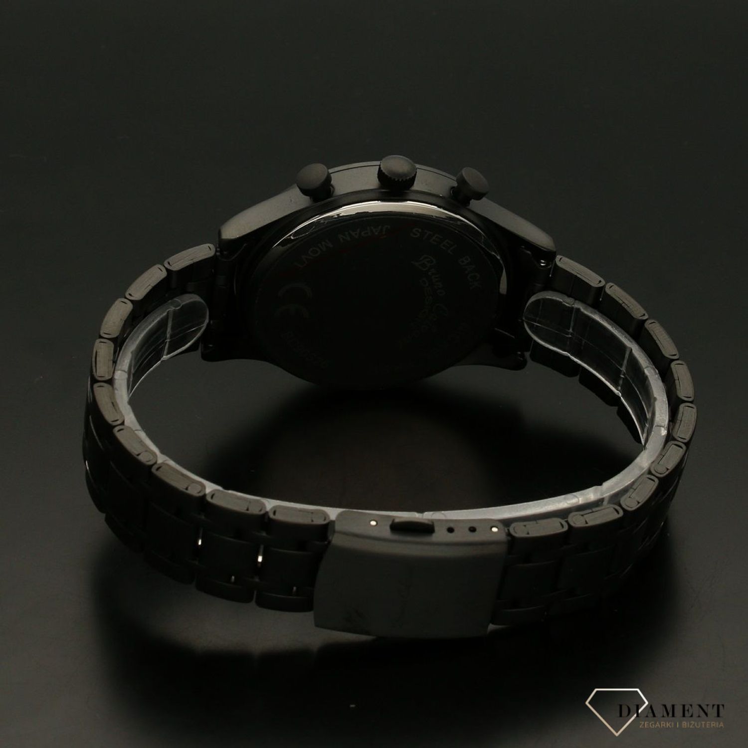 Zegarek męski na bransolecie Bruno Calvani 'Czarny mrok' (1).jpg